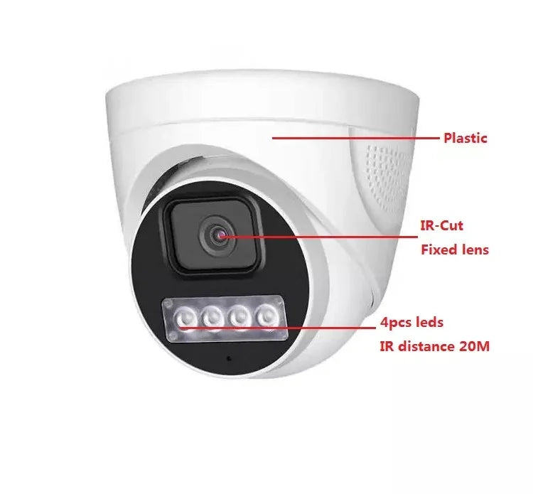 Dual-light 4-lamp Dome Camera