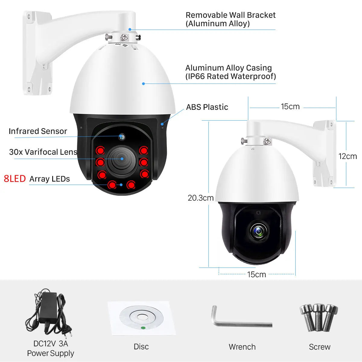 Dome Security IR 60M HD PTZ Camera