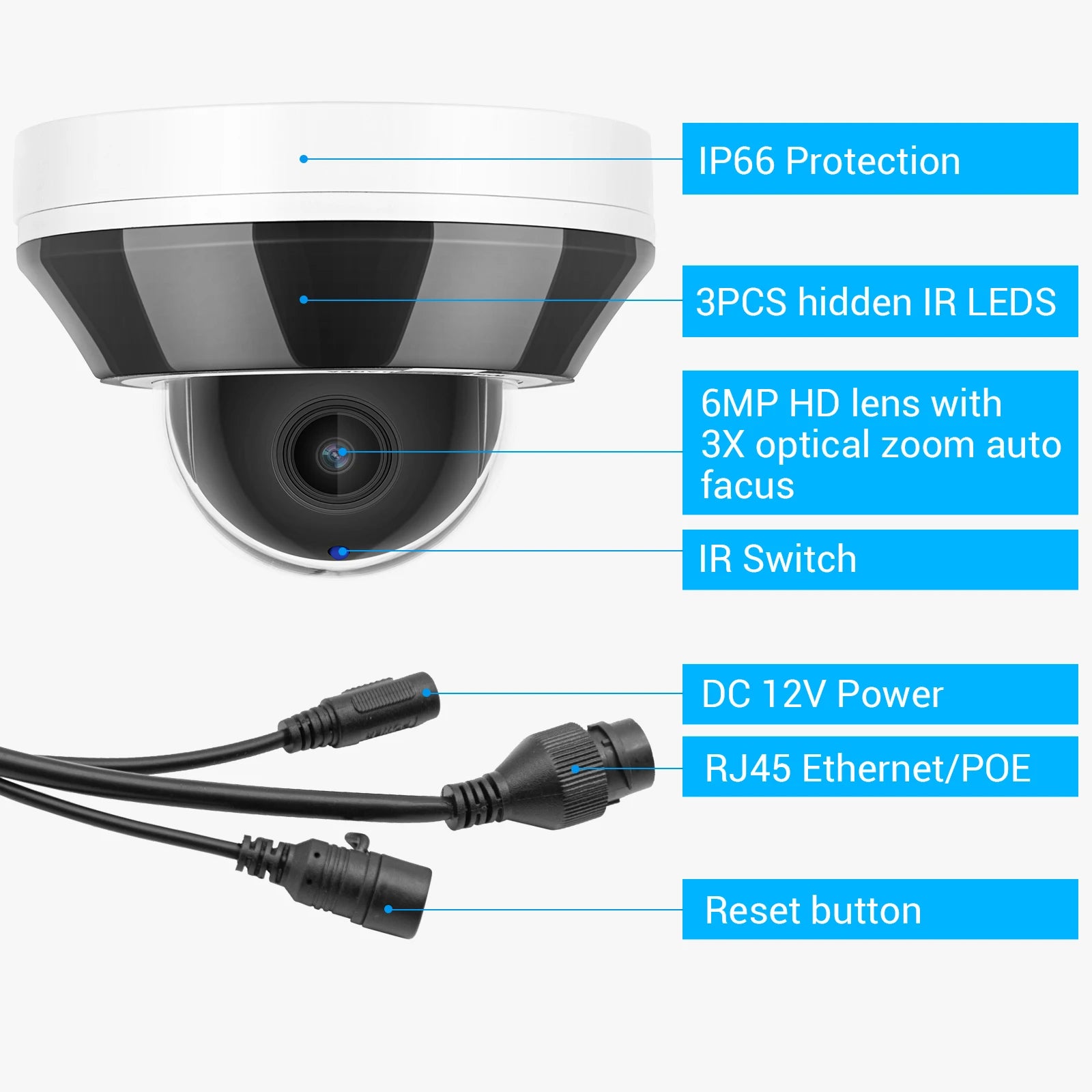 6MP HD Security CCTV Video Surveillance Cam